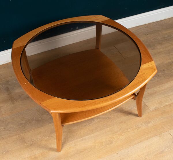 Table basse retro teak années 1960 Jentique Teak & Glass