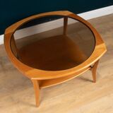 Retro Teak 1960s Jentique Teak & Glass Coffee Table