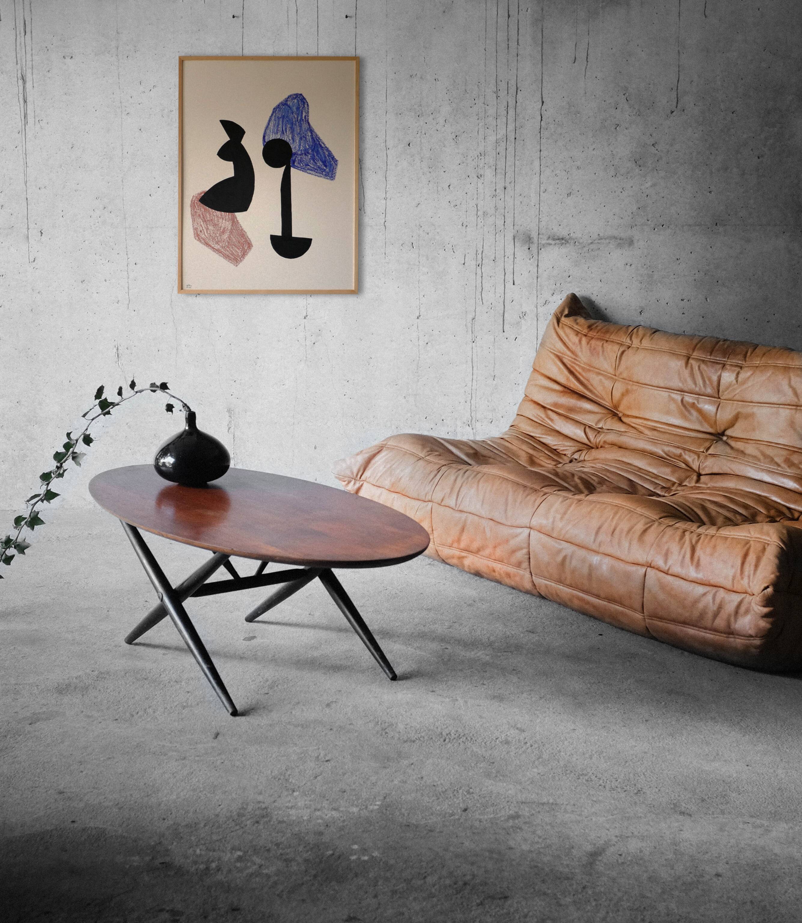 Coffee table "Ovalette" by Ilmari Tapiovaara, Asko - 1950