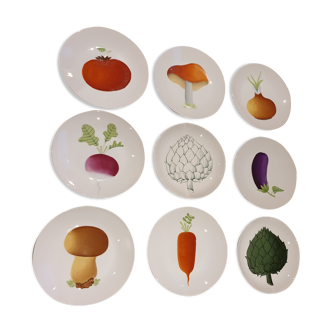 Set de 9 assiettes Le Chambrelain porcelaine