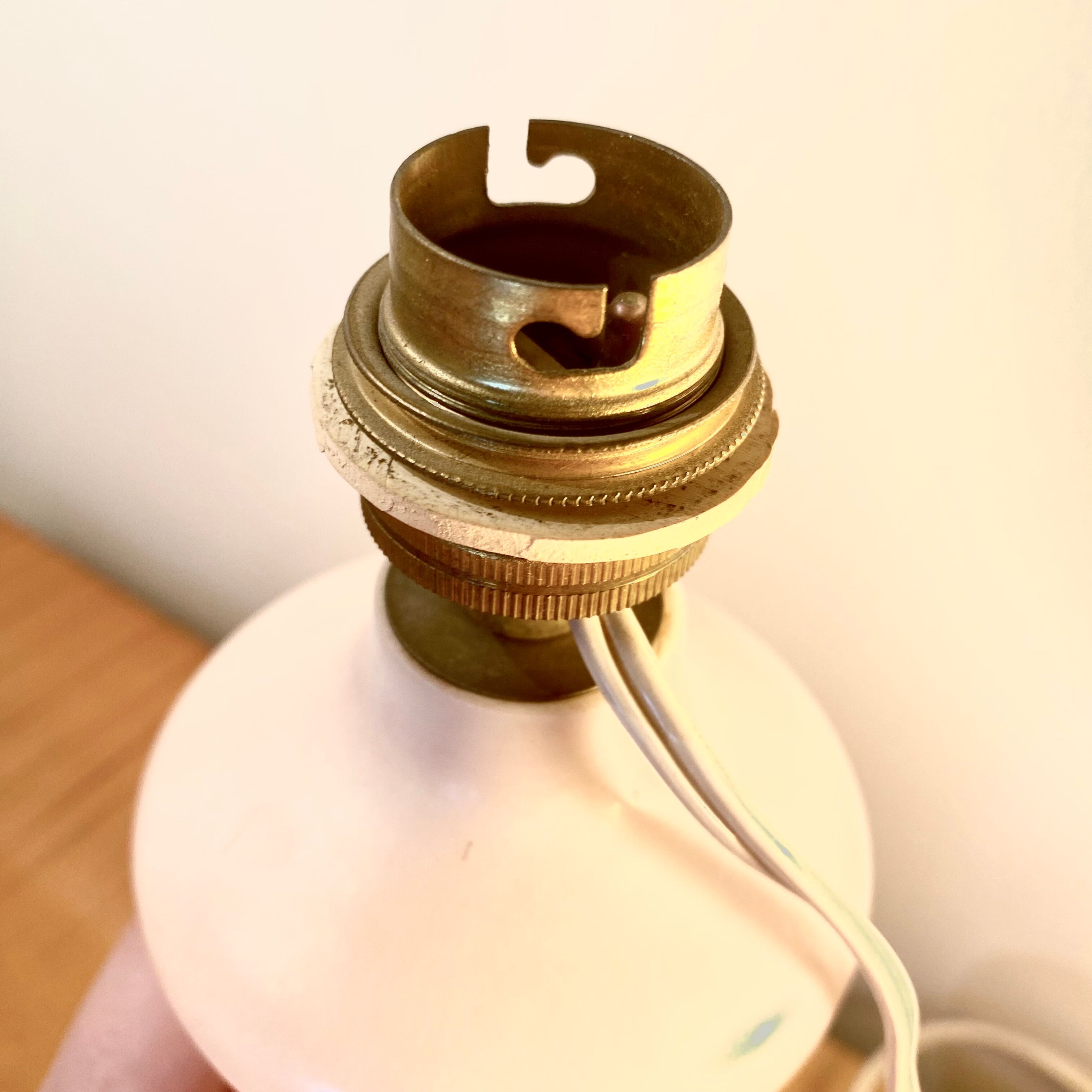 Vintage opaline lamp foot