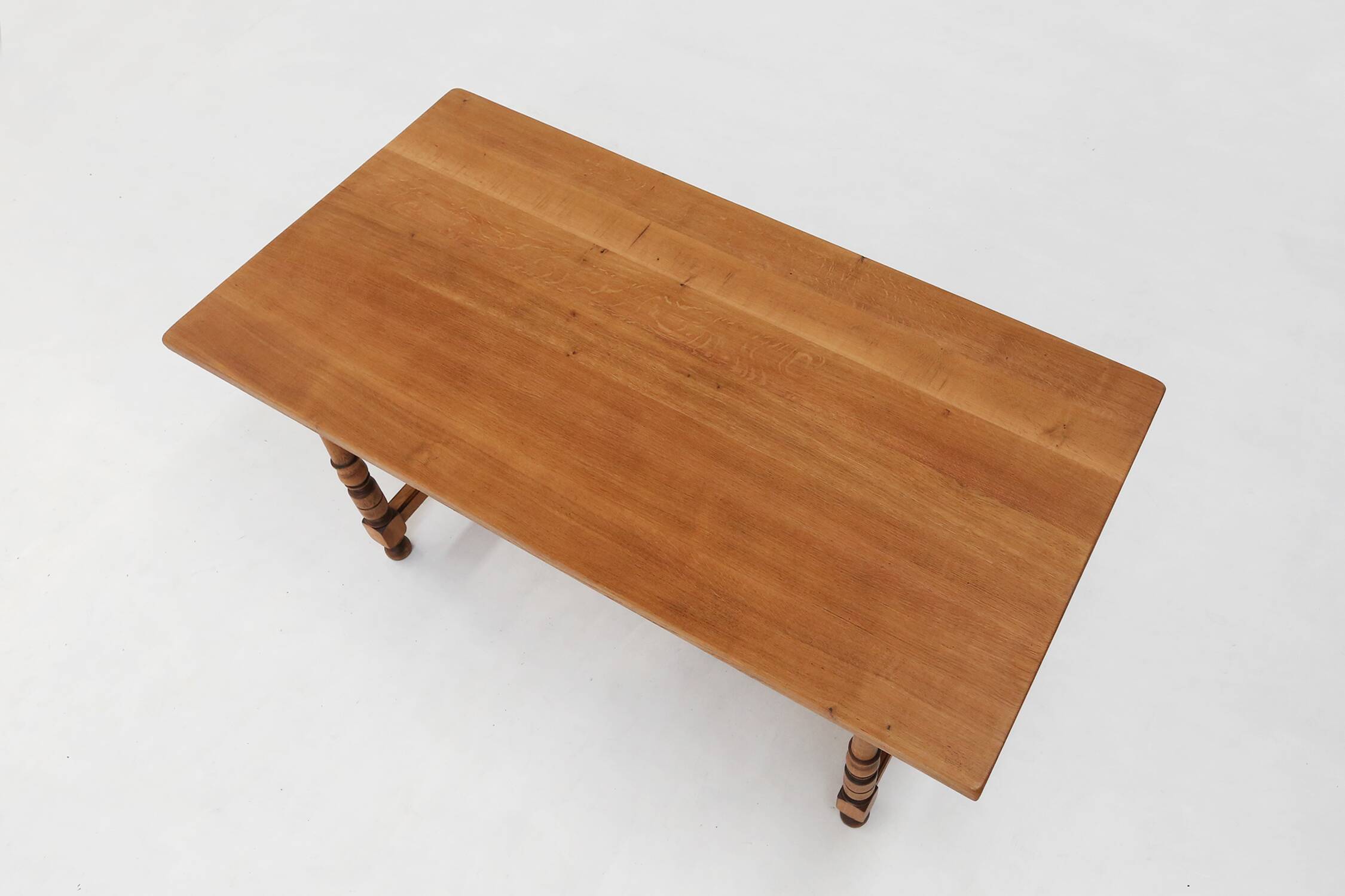 20th century Belgian oak dining table