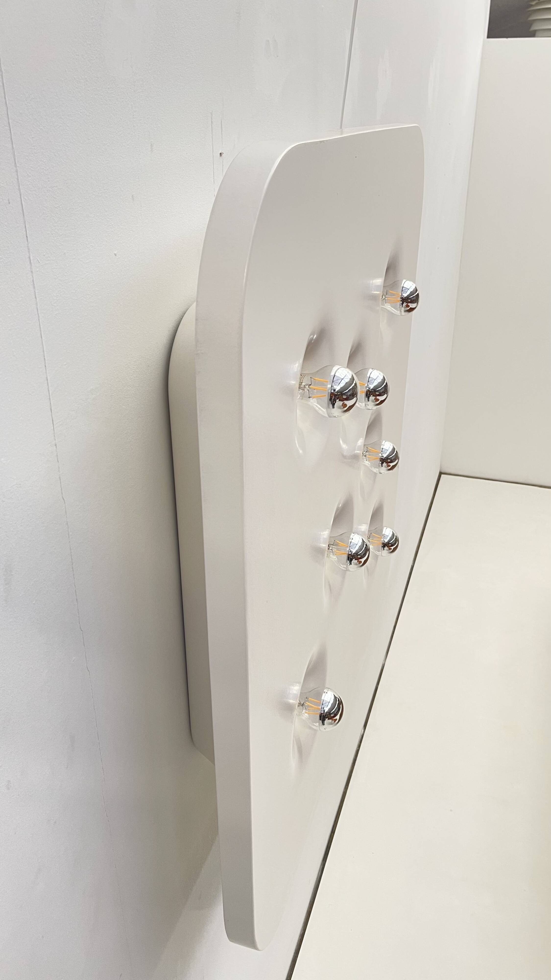 Space Age- Decorative fiberglass wall lamp - France - 1970