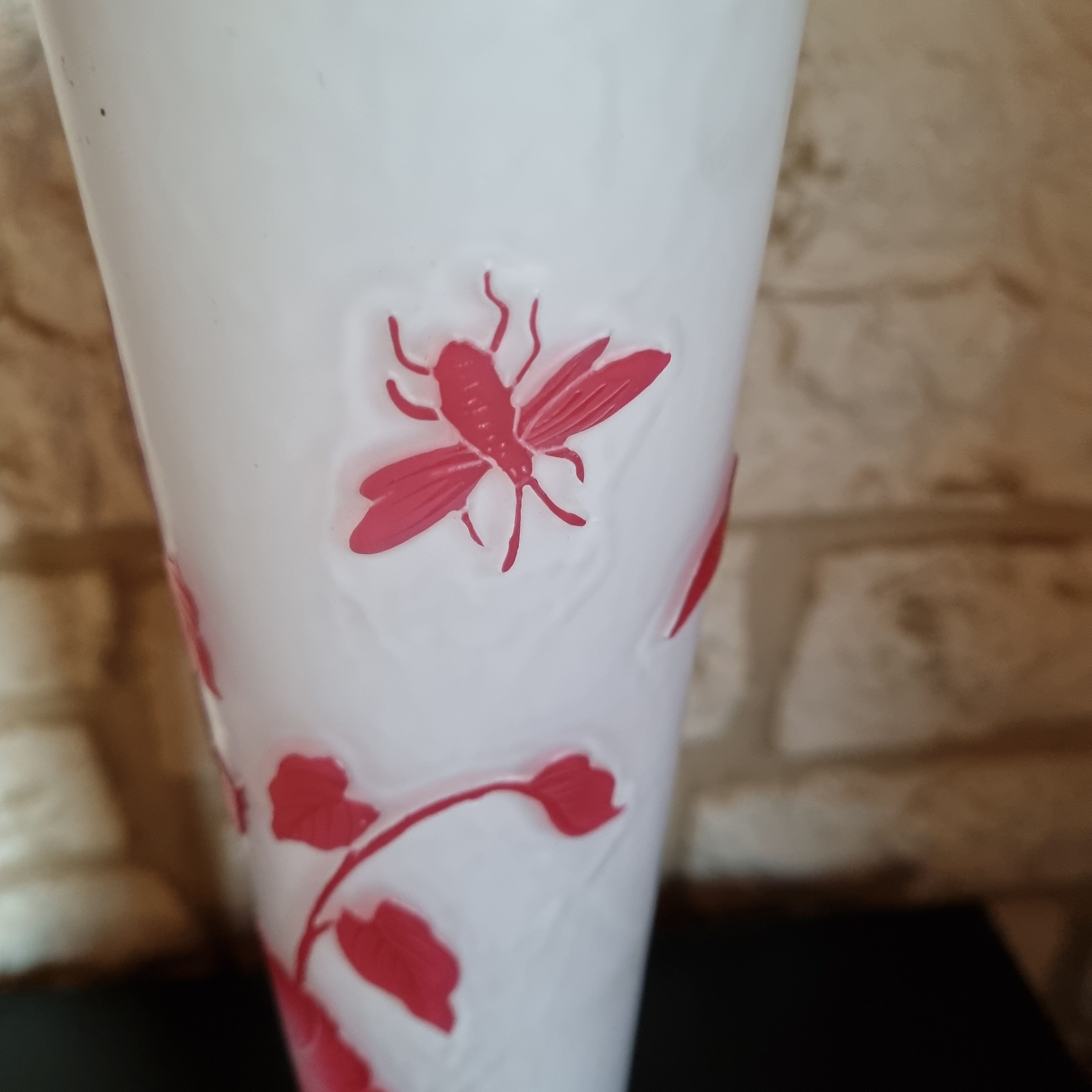 Art nouveau pantin's crystal vase