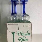 Glasses on foot wine Alsace Luminarc sapphire blue