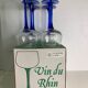 Glasses on foot wine Alsace Luminarc sapphire blue