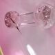 Vintage glasses service cup pink for 7 with service bowl