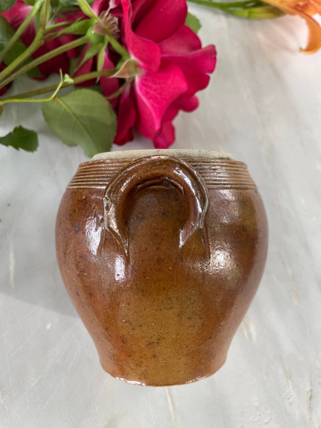 Antique stoneware pot