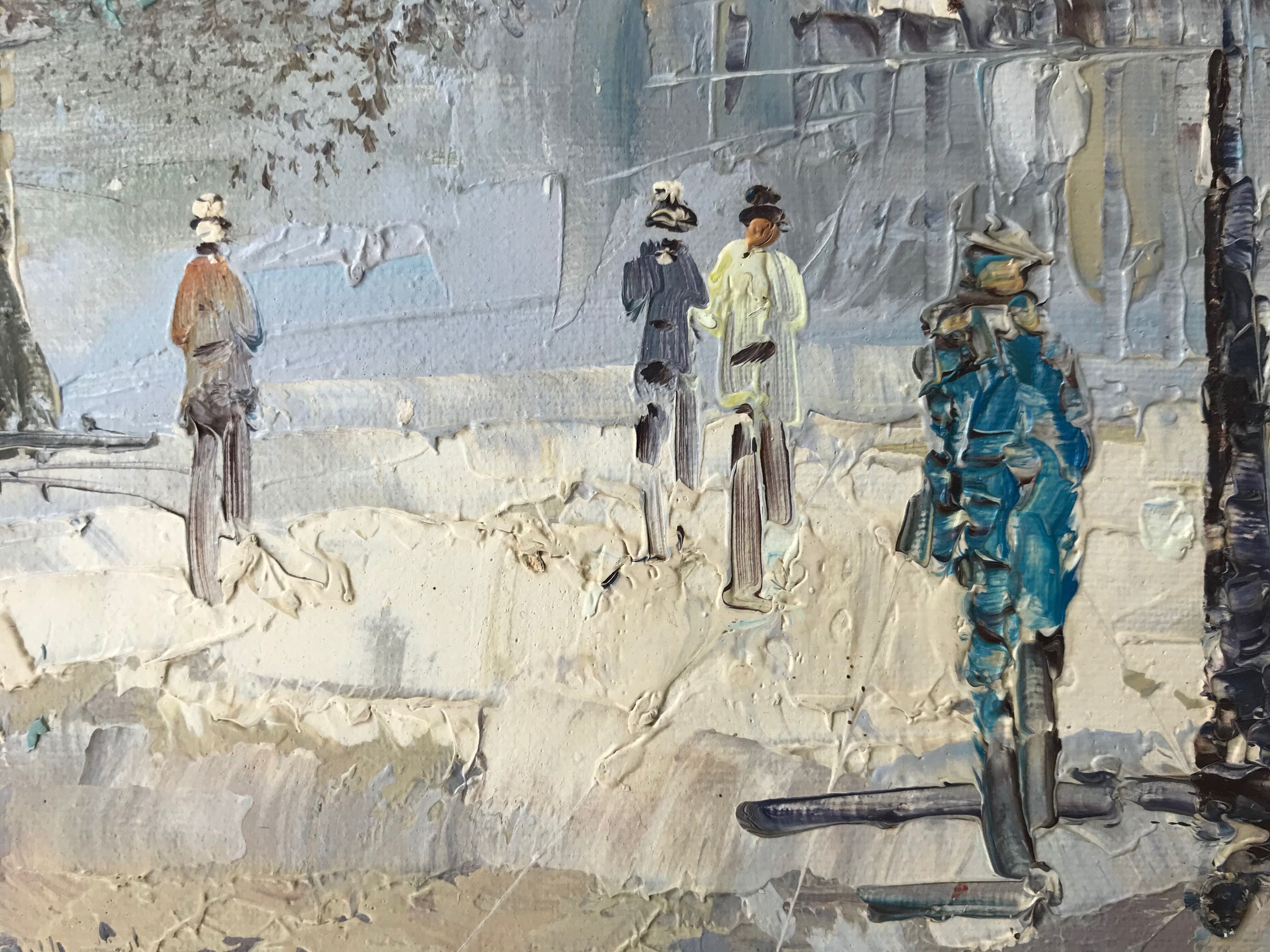 Table oil on canvas signed Burnett