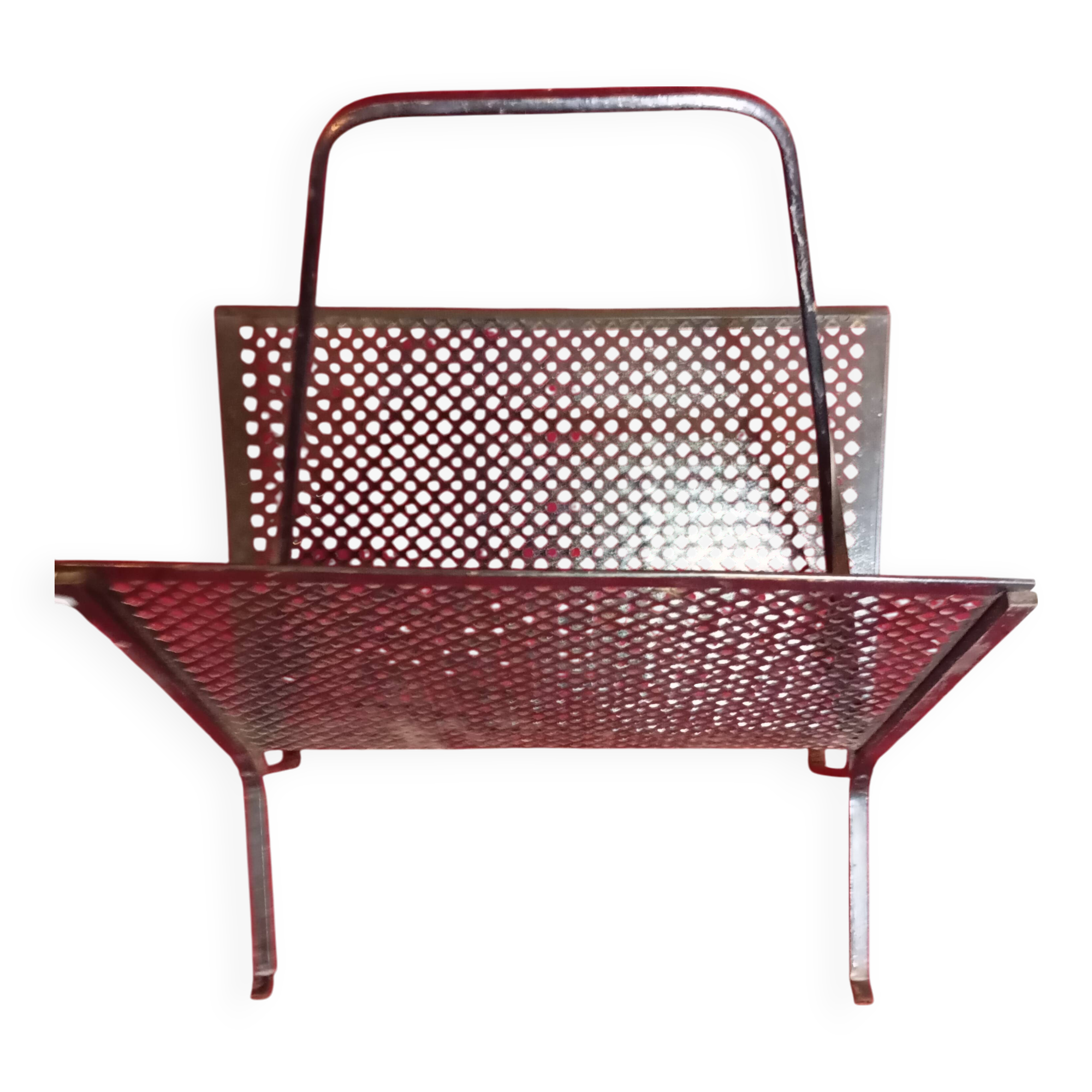 Vintage wrought iron magazine rack