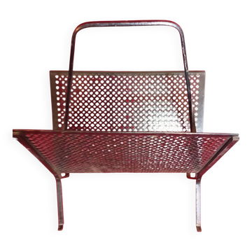 Vintage wrought iron magazine rack