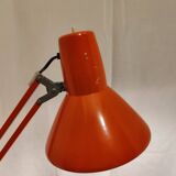 Orange architect lamp Waso type 335 made in Sweden