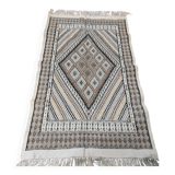 Hand-woven margoum rug in natural wool