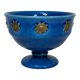 coupe en céramique craquelée bleu italy design XXème