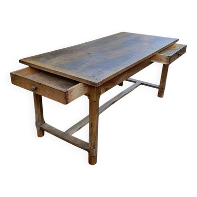 Table de ferme en noyer - XIXè