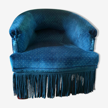 Oil blue toad armchair