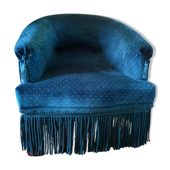 Oil blue toad armchair