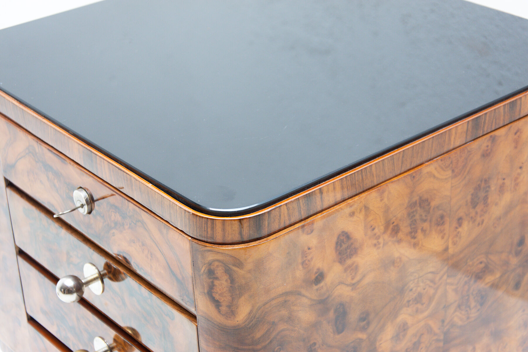 Art deco bar table with chrome elements, 1930´s, czechoslovakia