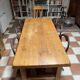 Solid wood farmhouse table