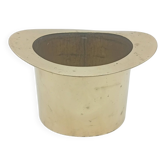 Ice Bucket Champagne Cooler Top Hat Vintage Brass