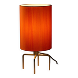 Mid-century Artiforte table lamp with orange textile shade, Netherlands, 1950s