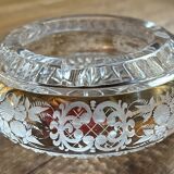 Ashtray in cut and gilded crystal