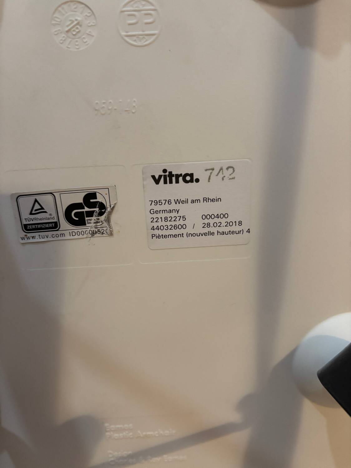 Fauteuil Eames DAW original Vitra, édition 2018