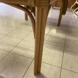 Bamboo and glass table