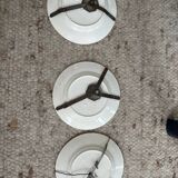 Trio assiettes barbotines poire