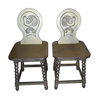 Pair of kitchenware Empire chairs
