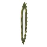 Organic-Shaped Green Italian Mirror Made of Murano Glass and Brass