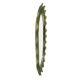 Organic-Shaped Green Italian Mirror Made of Murano Glass and Brass