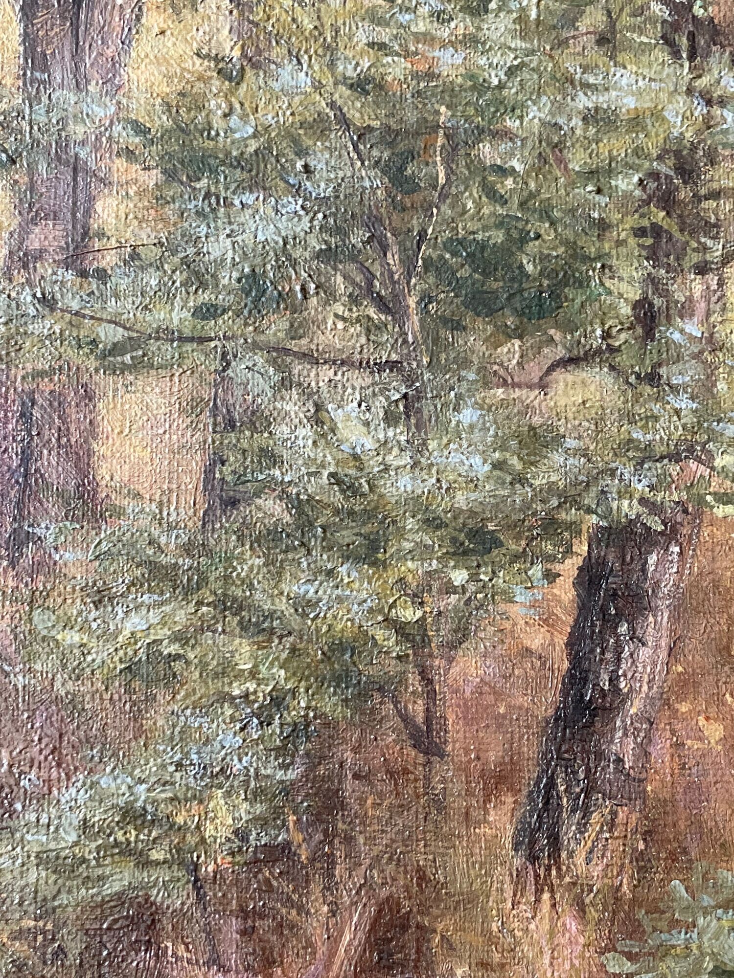Painting painting old school of Barbizon nineteenth