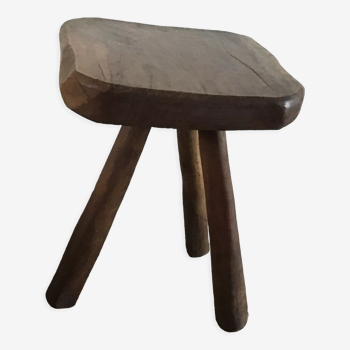 Rustic tripod stool wood