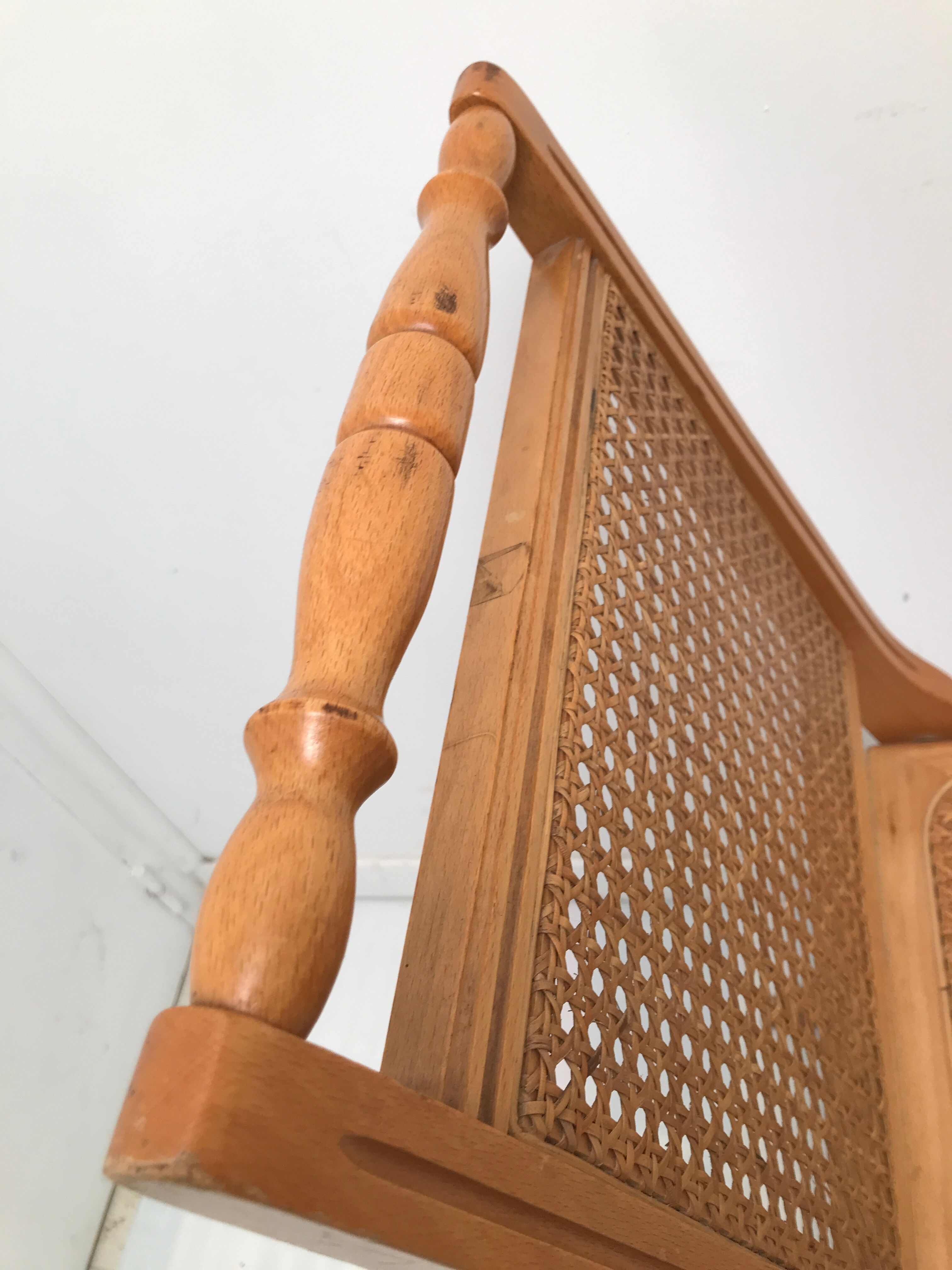 Pair vintage cannesy folding chairs