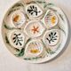 Interesting French porcelain oyster dish MBFA Pornic hand-painted marine M.