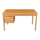 1960s 1970s Oak Writing Desk Sliding Top by Peter Løvig Nielsen for Løvig