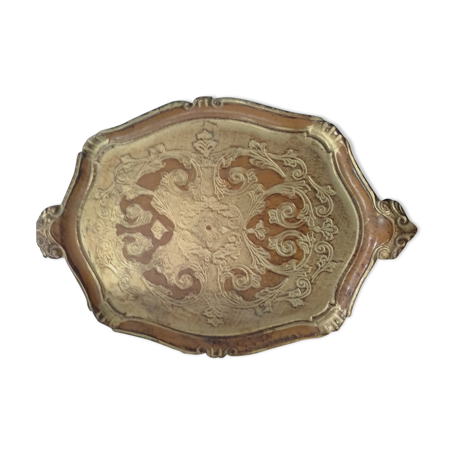 Venetian gilded wooden tray