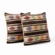 Set of 2 vintage kilim cushion covers 61x61 cm