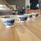4 tasses anciennes Sté Céramique Maestricht Boerenhoeve bleues