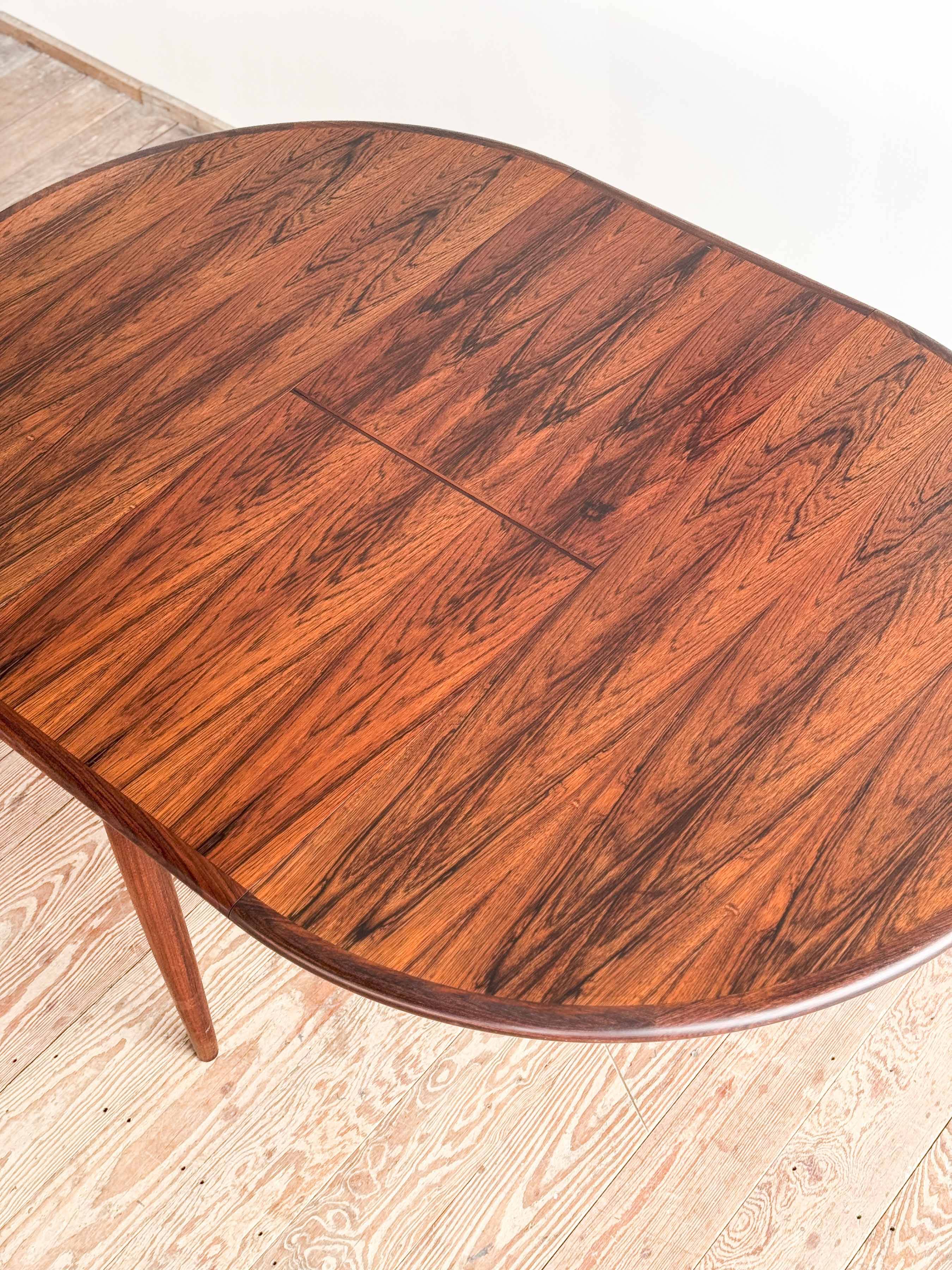 Table à manger danoise Mid-Century Modern en palissandre, Niels O. Møller