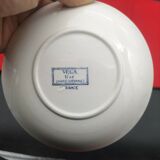 Sugar and its saucer in earthenware Sarreguemines model Vega