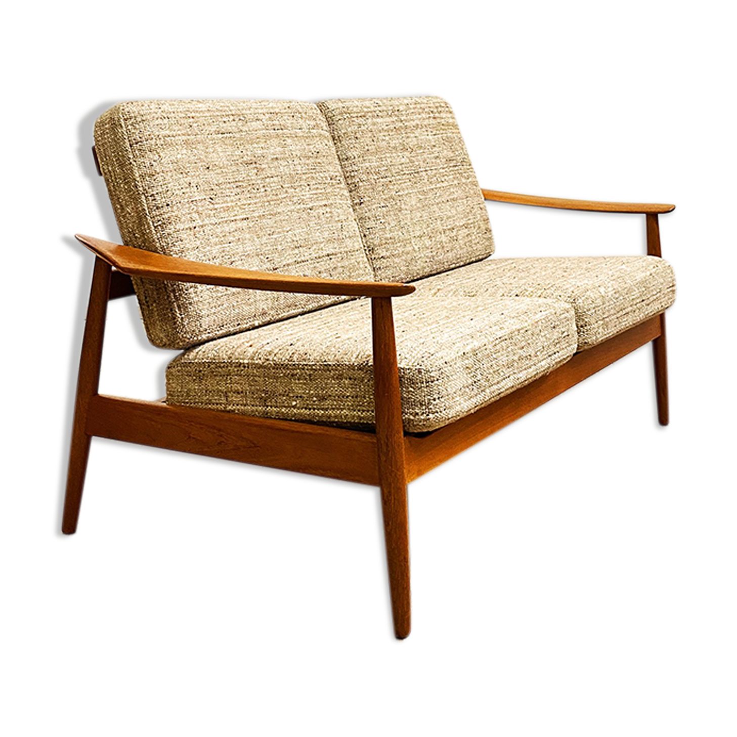 Mid century teak two-seater sofa by Arne Vodder for France and Son, Denmark, 1950s