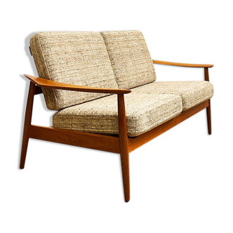 Mid century teak two-seater sofa by Arne Vodder for France and Son, Denmark, 1950s