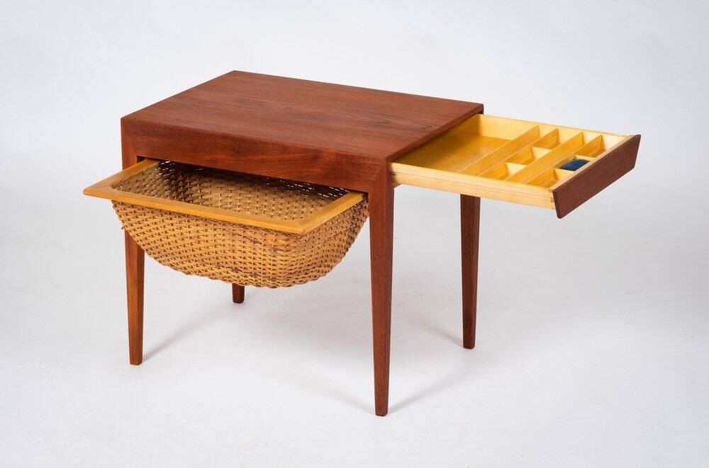Teak Side Table by Severin Hansen for Haslev, 1950s