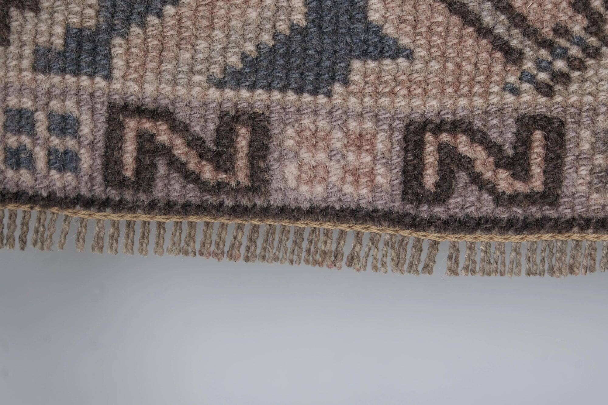 Vintage Turkish rug handmade 100x138 cm