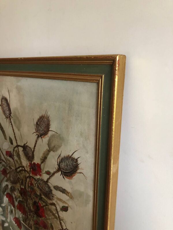 Tableau huile sur toile bouquet de fleurs