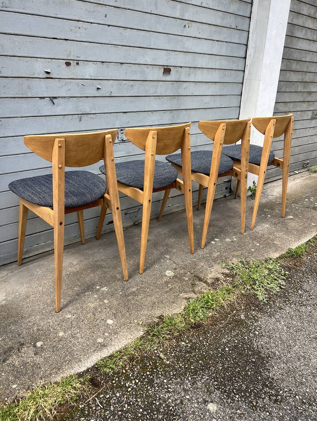 (Lot) 4 Baumann Fontania chairs 1960 (Fully restored)