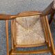 Lot de 4 chaises campagnard bois massif paillées 1980