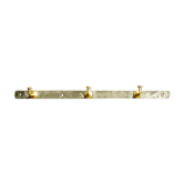 Patère bronze doré et acier noir